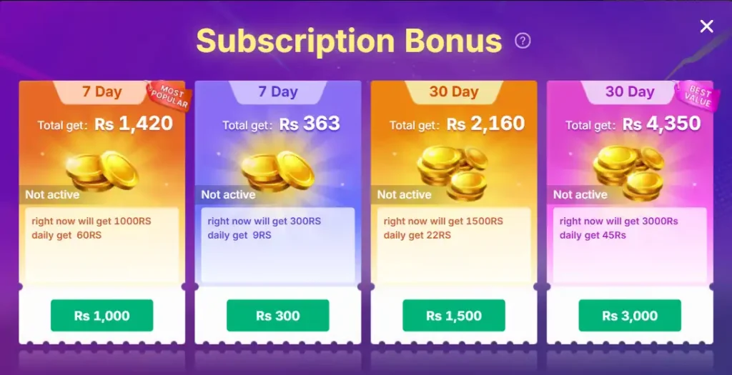 Subscription Bonus K1Game